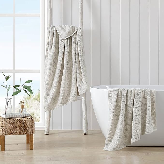 Tommy Bahama - Bath Towels, 100% Soft & Absorbent Cotton with Zero Twist Construction, Medium Weight Bathroom Towels (Northern Pacific Brown, 2 Piece)