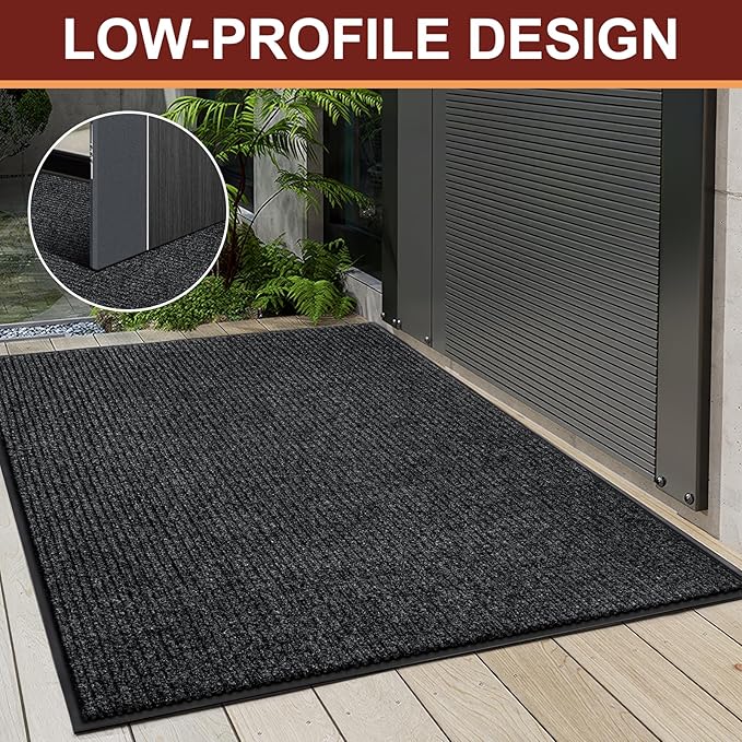 Vicwe Indoor Outdoor Door Mat, 3'x10' Heavy Duty Front Door Mat, Non-Slip Washable Doormats Entrance Mats, Dirt Resistant and Absorbent Doormat, Commercial Outdoor Entrance Floor Mat for Home Office