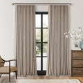 Dark Flax Linen Pinch Pleated 100% Blackout Curtains 90 Inch Length 2 Panels Set Burlywood Birch Tan Brown Pinch Pleat Curtains Black Out Blocking Room Darkening Drapes for Bedroom Living Room Window
