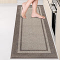Kitchen Rugs 24" x 70", Non-Slip Machine Washable Kitchen Runner Rugs Floor Mats, Absorbent Comfort Standing Mats for Kitchen, Sink, Laundry and Hallway, Rolled Packaging, Beige & Grayish Brown