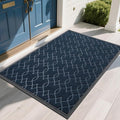 Yimobra Extra Large Door Mat 60x36, All-Season Waterproof Doormat Outdoor Entrance, Heavy Duty Non-Slip Outside Door Mat for Garage Patio Proch Entryway Indoor, Easy Clean, Blue