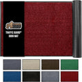 GORILLA GRIP Waterproof Traffic Guard Door Mat, 47x35, Heavy Duty Entryway Mats, Strong Rubber Back Commercial Utility Rugs for Office Hallway, Garage Floor and Home, Low Profile Carpet Runner, Red