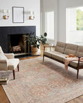 Loloi Chris Loves Julia Jules Collection JUL-04 Tangerine/Mist 2'-6'' x 7'-6'', .13" Pile Height, Runner Rug