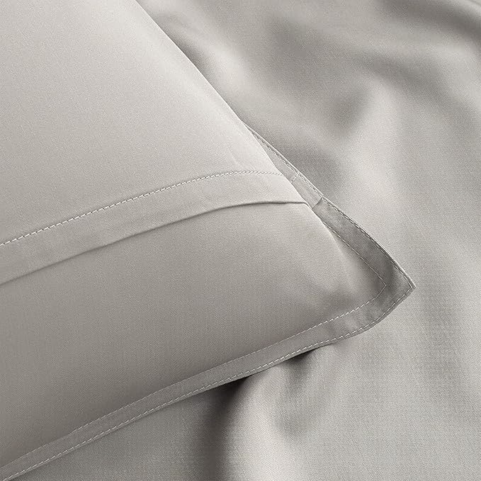Pure Bamboo King Sheets, Genuine 100% Organic Viscose Derived from Bamboo Bed Sheet Set, Luxuriously Soft & Cooling, Double Stitching, 2 Year Quality Promise (King, Stripes)