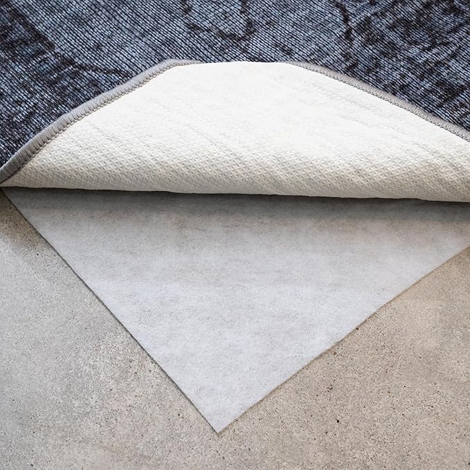 3' x 10' Non-Slip Rug Pad, Reversible Gripper, Non Skid Pads for Hardwood, Vinyl, Tile, Laminate Floors, Keep Area Rugs Secure, Natural Materials Safe for Indoor Flooring, ¼” Thick