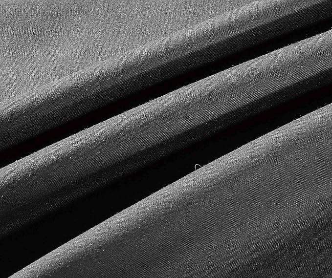 Sheets & Beyond Wrap Around Solid Microfiber Luxury Hotel Quality Fabric Bedroom Gathered Ruffled Bedding Bed Skirt 14 Inch Drop (Queen, Charcoal)