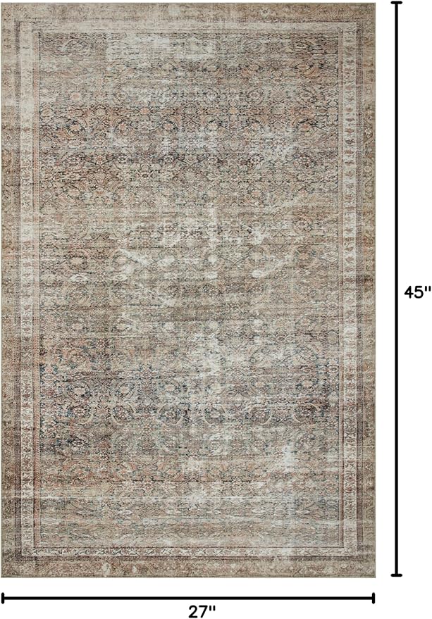 Loloi Chris Loves Julia Jules Collection JUL-09 Ink/Terracotta 2'-3" x 3'-9", .13" Pile Height, Accent Rug