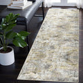 Runner Rug 2'x7' Abstract Washable Non-Slip Runners for Hallways Kitchen Entryway Laundry Room Modern Carpet Hallway Runner Mustard