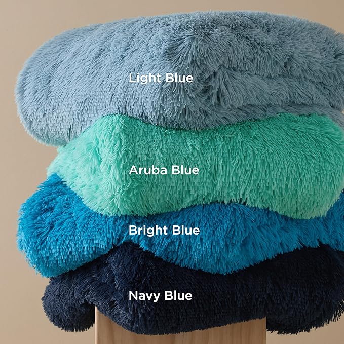Bedsure GentleSoft Fluffy Navy Blue Throw Blanket for Couch, Dark Blue Gifts for Men, Women, Soft Sherpa Fleece Thick Warm Faux Fur Throw Blanket, Fuzzy Plush Cozy Gifts for Dad Grandpa, 50x60