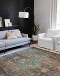 Loloi II Skye Collection SKY-07 Terracotta/Sky 3'-6" x 5'-6" Accent Rug