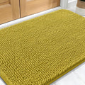 OLANLY Dog Door Mat for Muddy Paws 30x20, Absorbs Moisture and Dirt, Absorbent Non-Slip Washable Doormat, Quick Dry Chenille Mud Mat, Entry Indoor Entryway Carpet for Inside Floor, Mustard Yellow