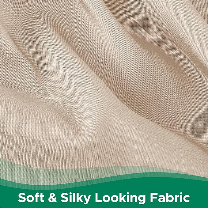 Biscaynebay Wrap Around Bed Skirts for Queen Beds 16" Drop, Sand Adjustable Elastic Dust Ruffles Easy Fit Wrinkle Resistant Silky Luxurious Fabric Machine Washable