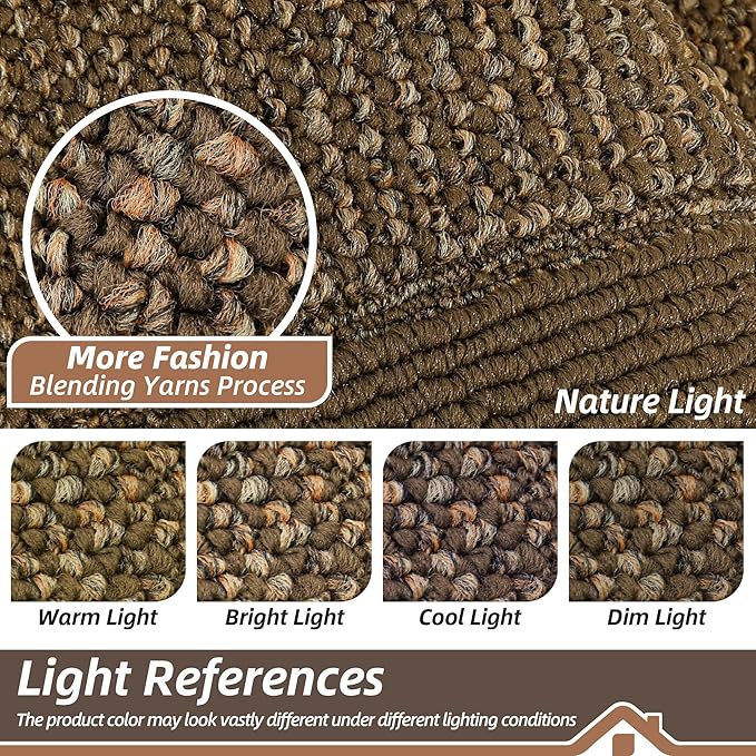 BEQHAUSE Indoor Door Mat 24" x 36", Dirt Trapper Door Mats Non-Slip Entryway Rugs Washable, Resist Dirt Absorbent Welcome Mat, Low Profile Floor Mats for Front Back Door and Entryway, Brown
