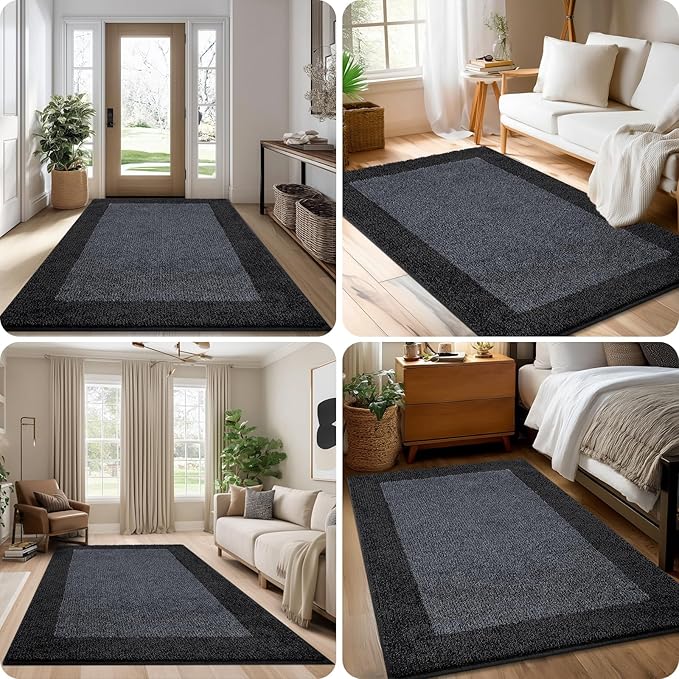 Washable Area Rug 34" x 60", Non Slip Kitchen Rug for Floor, Absorbent Entrance Runner Rug for Bedroom, Living Room, (Roll Packing)