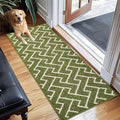 hicorfe Indoor Doormat,Front Back Door Mat Rubber Backing Non Slip Door Mats 20"x59" Absorbent Resist Dirt Entrance Doormat Inside Floor Mats for Entryway Washable Low-Profile(Sage Green)