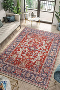 Keen Home Design 10x14 Rug - Machine Washable Area Rug with Non-Slip Backing, Ideal for Living Room, Dining Room, Bedroom - Vintage, Easy Clean, Durable, Low Pile Rug - (9'7" x 14')
