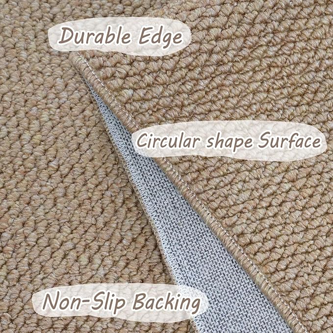 5x7 Area Rugs - Rug for Living Room, Washable Area Rugs 5x7 for Bedroom, Non-Slip Carpet for Dorm Room (Brown)