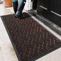 Yimobra Large Door Mat 47x24, All-Season Waterproof Doormat Outdoor Entrance, Heavy Duty Non-Slip Outside Door Mat for Garage Patio Proch Entryway Indoor, Easy Clean, Coffee