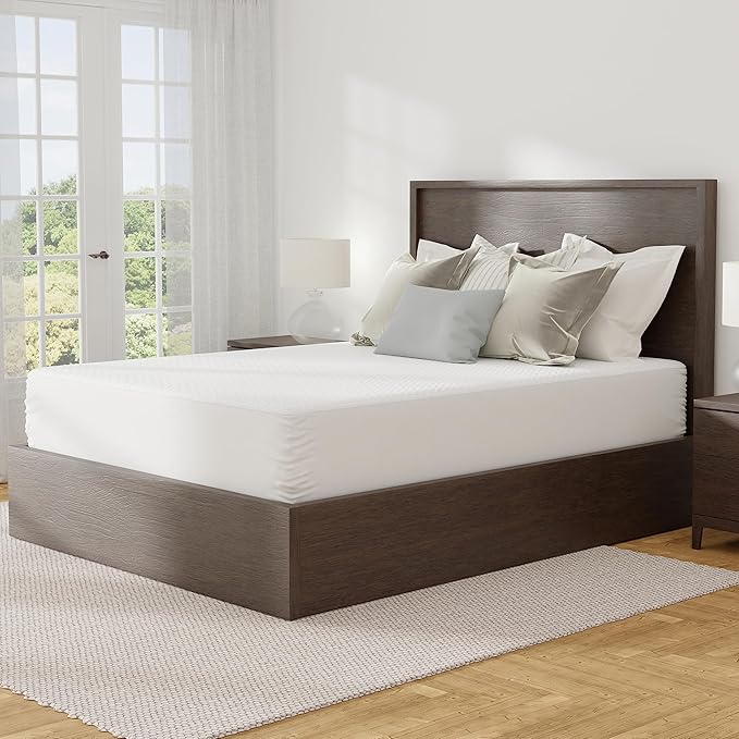 AllerEase Platinum Zip-Off Top Waterproof Mattress Protector Queen Size 360 Degree Zipper Allergen Barrier Temperature Balancing Luxurious Plush Top Separately Machine Washable Mattress Cover (White)