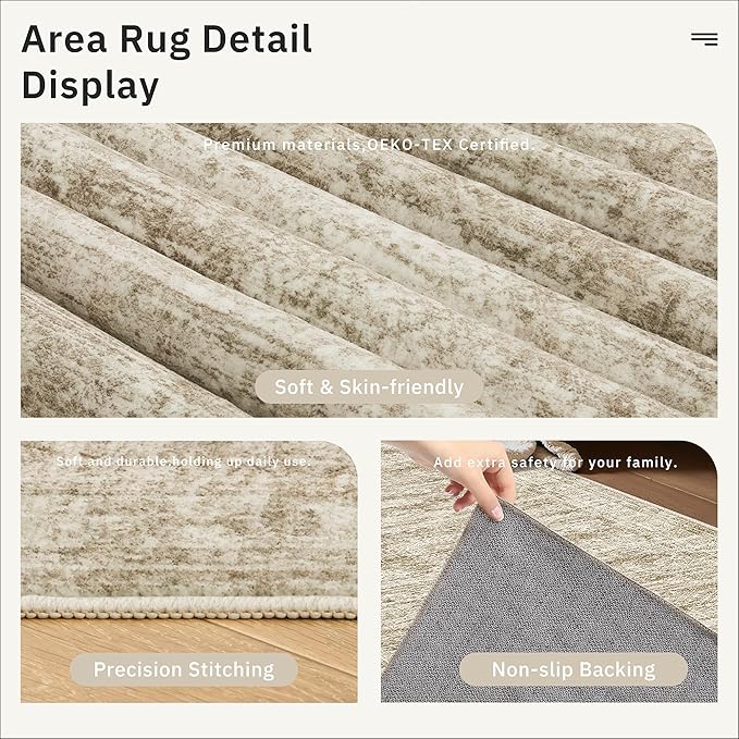 Runner Rug 2'x8' Washable Non-Slip Runner Rugs for Kitchen Bathroom Laundry Room Brown Vintage Floor Carpet Runners for Hallway Entryway