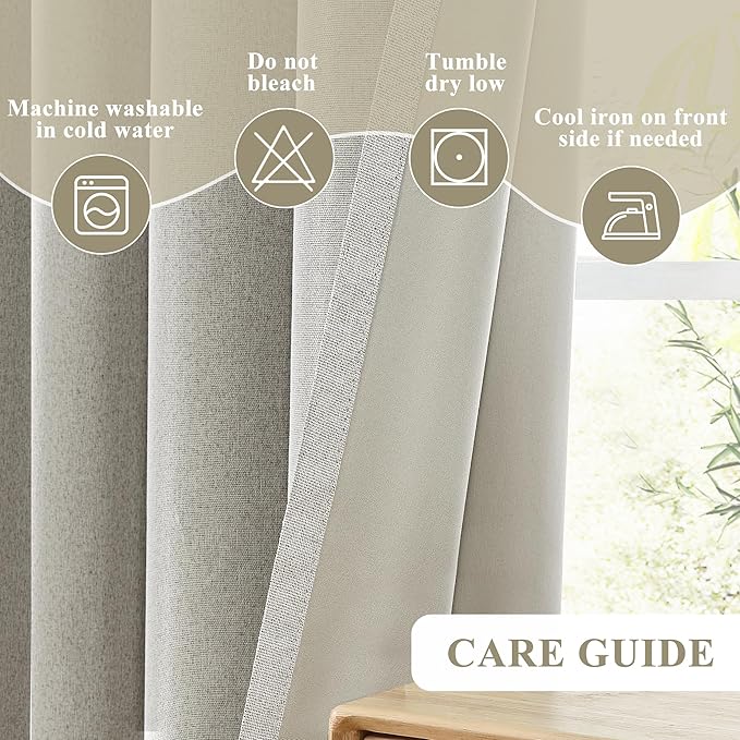 ChrisDowa Custom 100% Blackout Grommets Curtains for Bedroom and Living Room Thermal Insulated Room Darkening Curtains 1 Panel (Custom Size and Color)