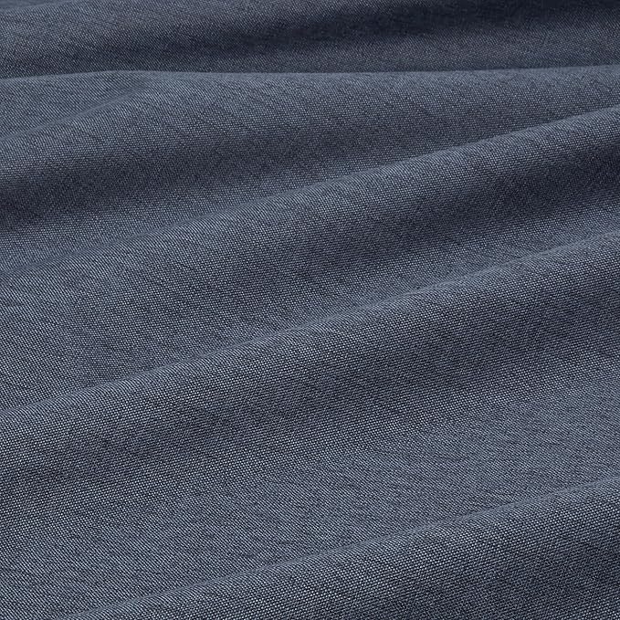 Amazon Basics 100% Blackout Curtains with Grommets, 2 Panels, 52 x 84 Inches, Navy