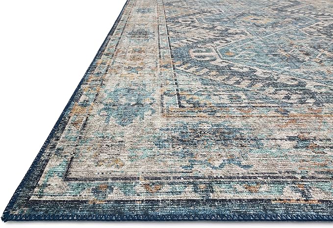Loloi Skye Collection SKY-03 Denim/Natural 2'-6" x 12'-0" Runner Rug