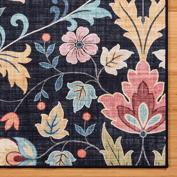 Gertmenian Indoor Boho Area Rug | Home Decor for Entryway, Bedroom, Living Room, Office, Kitchen | Non Slip, Soft, Printed Accent Rugs | Verner, Multi, 9x13 Extra Large, 24620