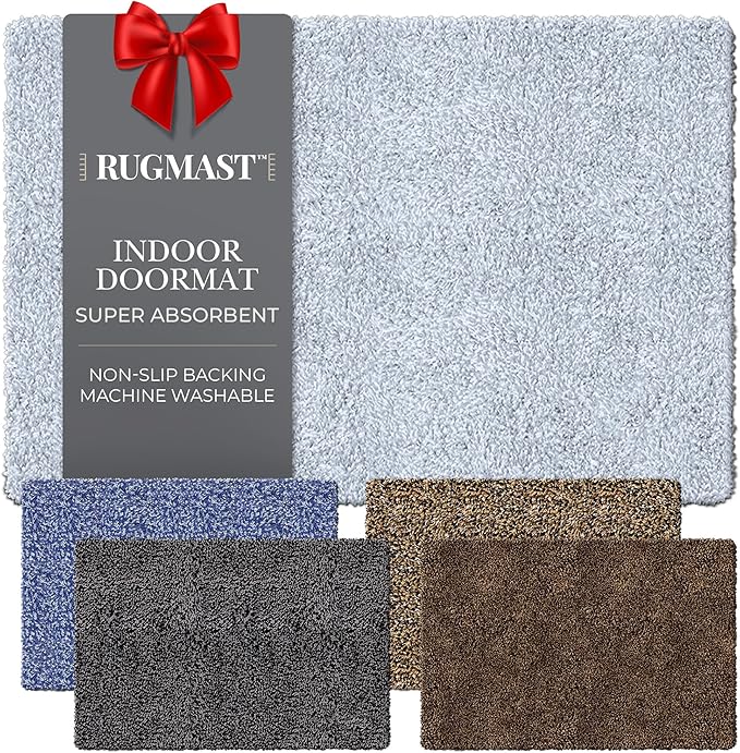 Premium Microfiber Indoor Door Mat – 36"x72" Washable Entry Mat, Non-Slip, Waterproof Backing, Super Absorbent, Low Profile Entryway Doormat for Indoor Entrance