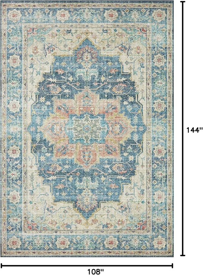 Loloi Skye Collection SKY-12 Ocean/Multi 9'-0" x 12'-0" Area Rug