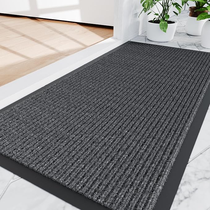 Amyracel Front Door Mat Indoor Outdoor Entrance, 36" x 60" All-Season Waterproof Doormat for Enterway, Heavy Duty Commercial Floor Mat, Fade Resistant, Rubber Back, Low Profile, Easy Clean