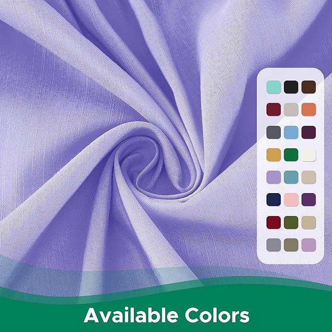 Biscaynebay Wrap Around Bed Skirts for Queen Size Beds 18" Drop, Lavender Adjustable Elastic Dust Ruffles Easy Fit Wrinkle Resistant Silky Luxurious Fabric Machine Washable