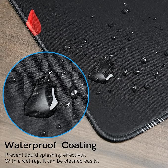 Large Gaming Mouse Pad for Desk, Black Plum Blossoms XXL Mouse Pad, 35.4x15.7 Inch, Waterproof, Non-Slip Rubber Base