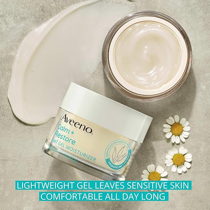 Aveeno Daily Travel Essentials Gift Set with Daily Moisturizing Lotion, Daily Moisturizing Body Wash, Calm + Restore Makeup Removing Wipes, & Calm + Restore Oat Gel Moisturizer, 4 items