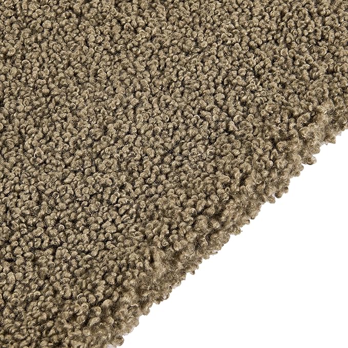 HiEnd Accents Teddy Throw Blanket, 50x60 inch, Dark Oak, Boucle Throw Blanket, Soft Cozy Classic Chic Casual Heavy Blanket, Modern Rustic Plush Comfy Warm Blanket for Bed, Sofa