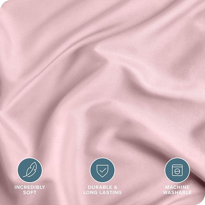 Bare Home Bedding Duvet Cover King Size - Premium 1800 Super Soft Collection - Lightweight, Cooling - Soft Breathable Bedding Duvet Cover (King, Dusty Pink)