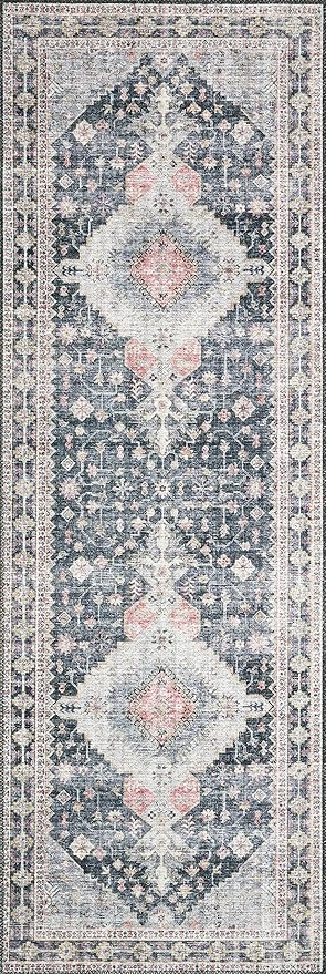 Loloi Skye Collection SKY-02 Charcoal/Multi 7' x 9' Oval Area Rug