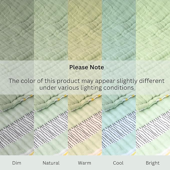 Salt Earth 100% Cotton Muslin Blanket, Gauze Blanket 55"X75" Twin, 6 Layered for Couch, Bed, Living Room, Home, Lightweight & All Season Blankets & Throws, Easy wash, Skin Friendly (Jadeite/Print)