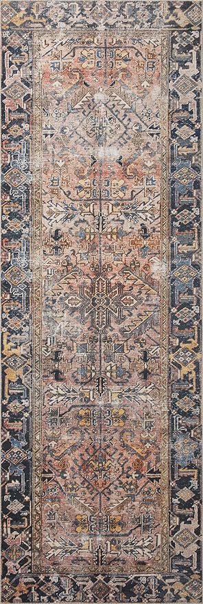 Loloi Chris Loves Julia Jules Collection JUL-02 Terracotta/Multi 2'-3'' x 3'-9'', .13" Pile Height, Accent Rug
