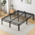 NKZ Full Size Bed Frame 16 Inch, Metal Bed Frame & Box Spring 2 in 1 Platform with Round Corner Legs, 4000lbs Weight Capacity Reinforced Metal Frame, Headboard Hole, Noise-Free, Easy Assembly
