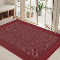 BEQHAUSE Indoor Door Mat 32" x 48", Dirt Trapper Door Mats Non-Slip Entryway Rugs Washable, Resist Dirt Absorbent Welcome Mat, Low Profile Floor Mats for Front Back Door and Entryway, Red