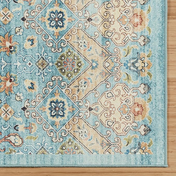 Gertmenian Indoor Boho Accent Rug - 3x5 Small, Non Slip, Super Strong, Ideal for High Traffic Areas in Bedroom, Living Room, Kitchen - Tanis, Sage, 28500