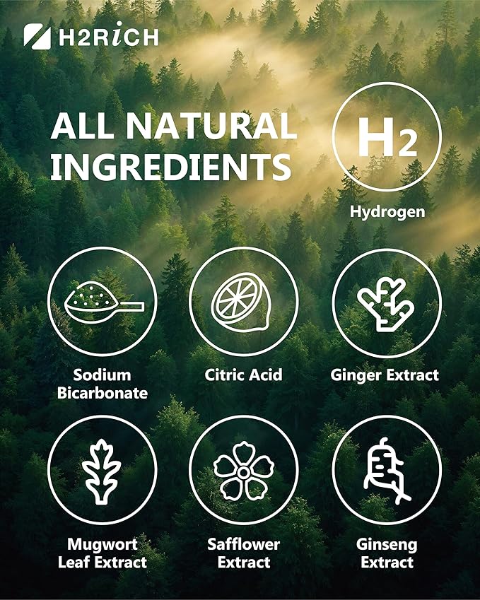 Hydrogen Foot Soak Effervescent Tablets 2 Pieces | Ginger & Mugwort Herb Foot Bath, Relaxing Spa Pedicure Care | Improves Circulation, Soothes Tired Feet, Softens Calluses, Controls Odor
