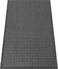 Kuyal Front Door Mat, 3'*5' Door Mat for Inside Outside Entrance,Waterproof Welcome Mats with Non-Slip Backing, Indoor Outdoor Entryway, Commercial Floor Mats, Durable & Easy to Clean, Dark Gray