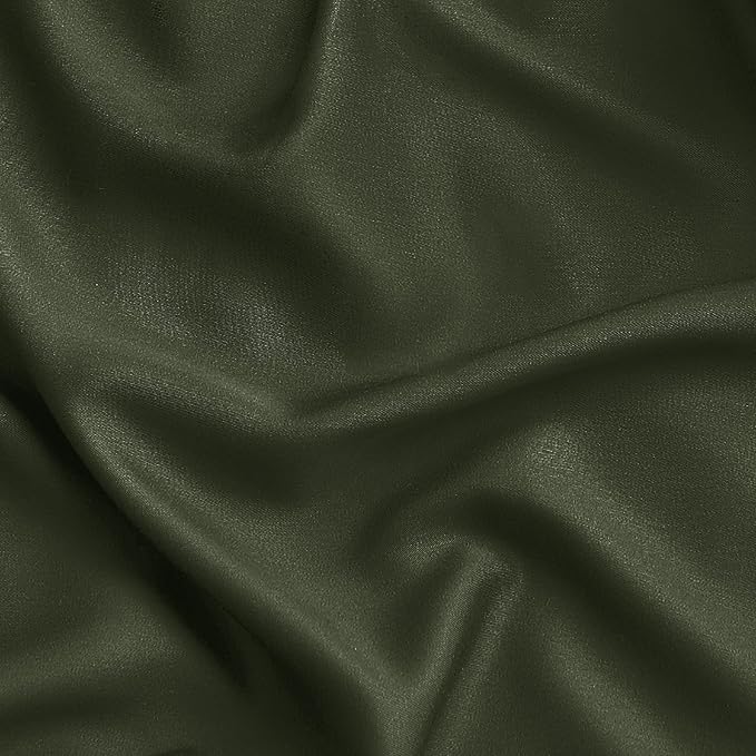 Bedsure Queen Sheet Set, Rayon Derived from Bamboo, Cooling Sheets, Breathable & Soft, Deep Pocket Up to 16 Inches, Hotel Luxury Silky Bedding for Hot Sleepers, Olive Green