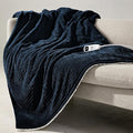 Heated Throw Blanket, 50"x60"Ultra Soft Cozy Chenille Electric Blanket with 10 Heating Levels & 2-10H Auto-Off, Fasting Heating for Couch/Bed, ETL Certified, Machine Washable(Navy)