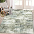 3x5 Rug, Small Area Rug for Living Room, Bedroom, Kitchen, Machine Washable Non-Slip Throw Rug, Modern Abstract Carpet for Entryway Nursery Coffee Table, Green