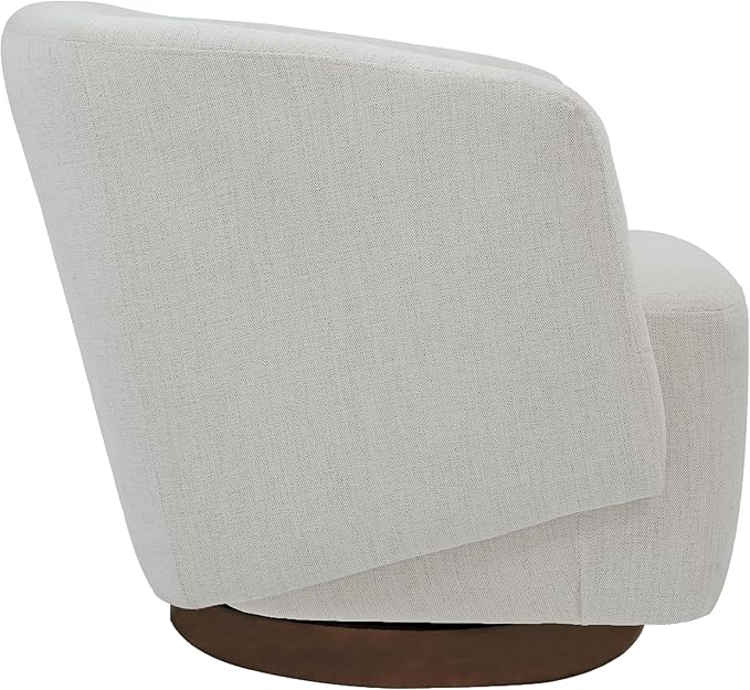 MINCETA Accent Chair,Modern Swivel Chairs for Living Room and Bedroom Reading with Wood Base,Set of 2,Performance Fabric in Ivory