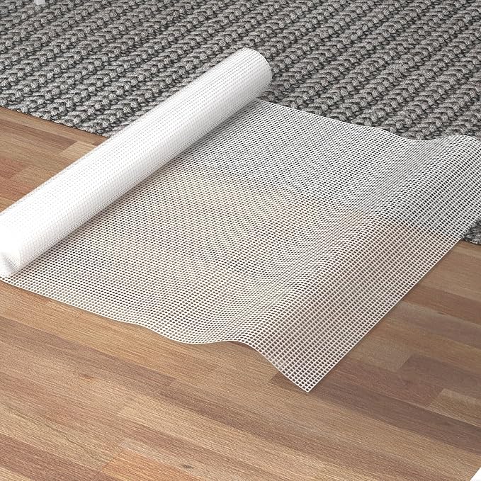 Silicone Non Slip Rug Pad, Anti Skid Thick Area Rug Pad Gripper, Under Carpet Rug Mats for Hardwood Surface Floors, Keep Rugs in Place-2x3 Ft