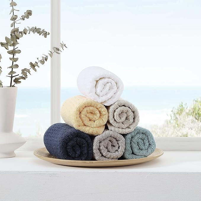 Tommy Bahama- Hand Towel Set, Highly Absorbent Cotton Bathroom Decor, Low Linting & Fade Resistant (Northern Pacific Light Brown, 2 Piece)